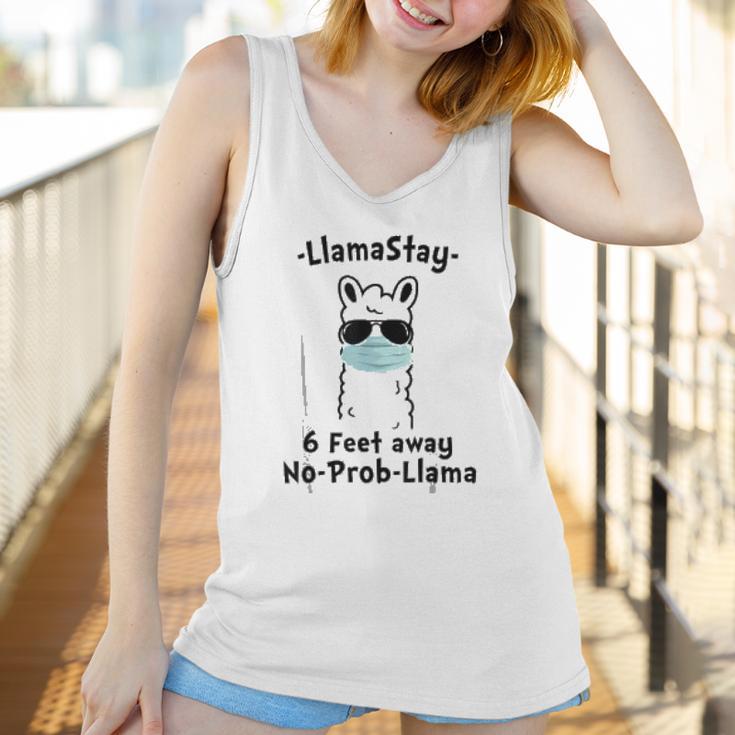 Llamastay 6 Feet Away No Probllama Social Distancing Women Tank Top