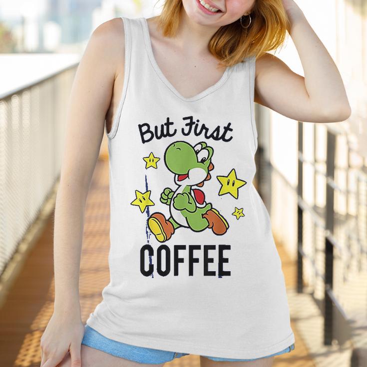 Nintendo Super Mario Yoshi Stars First Coffee Women Tank Top