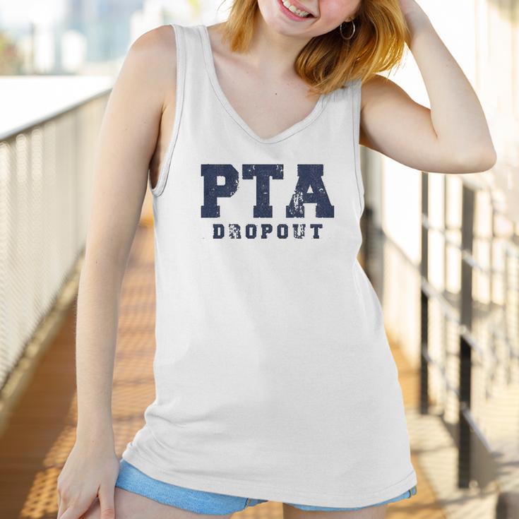 Pta Drop Out Funny Parenting Adulting Parent Teacher Association Graphic Women Tank Top