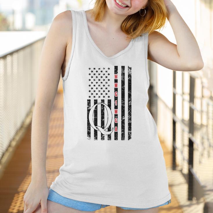 Q-Anon Flag Where We Go One We Go All Wwg1wga Coffee Mug Women Tank Top