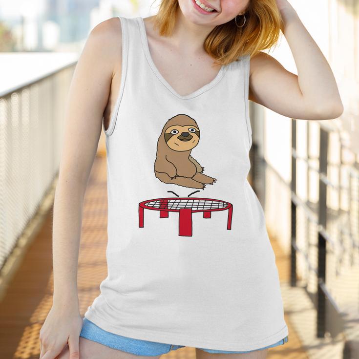 Smileteesanim Funny Sloth On Trampoline Women Tank Top