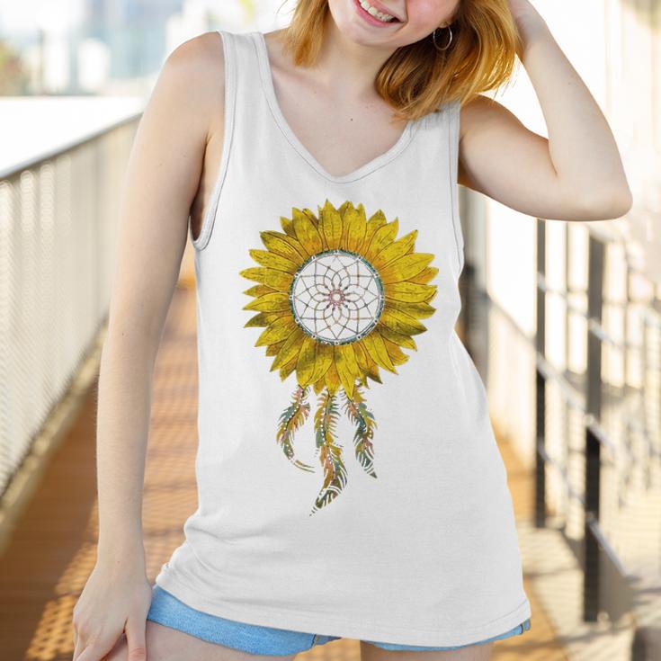 Sunflower Tribal Dreamcatcher Summer Flower Floral Design Unisex SunflowerSunflower Sunflower S Sunflower Gift Women Tank Top