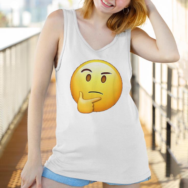 Thinking Emoji Funny Sarcastic Smiley Emoji Women Tank Top