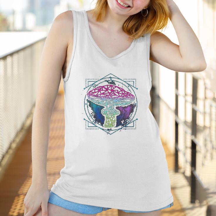 Trippy Sacred Geometry Mushroom Women Tank Top