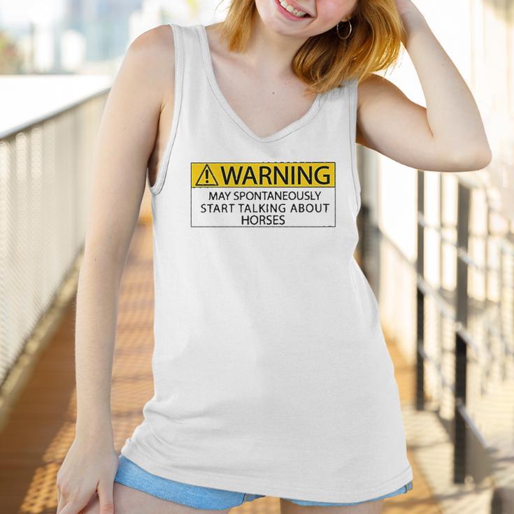 Warning May Spontaneously Talking About Horses Special 2022 Gift Women Tank Top