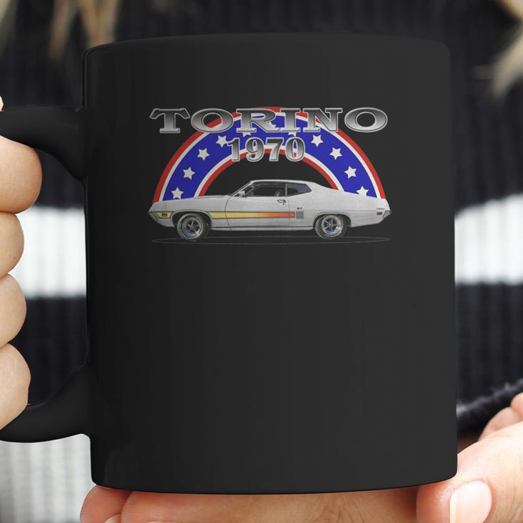 1970 Ford Torino Gt Side White Coffee Mug