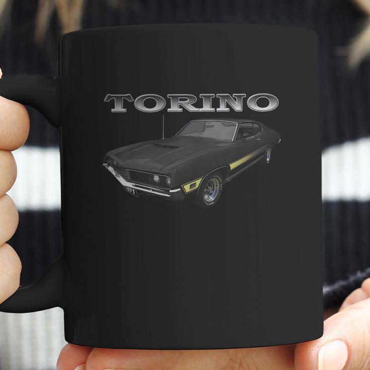 1971 Ford Torino Black Coffee Mug