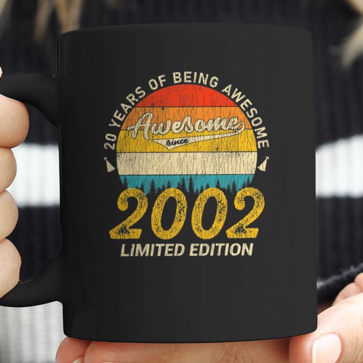 20 Years Old Bday Awesome Since 2002 Distressed 20Th Birthday Coffee Mug