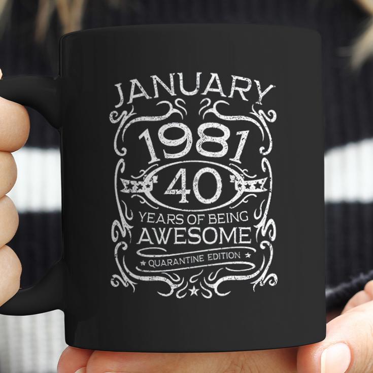 40 Years Old Gifts Vintage January 1981 40Th Birthday Gift Coffee Mug