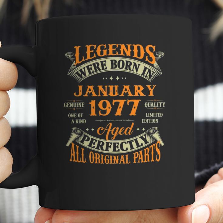 45Th Birthday Gift Legends Born In January 1977 45 Years Old Coffee Mug