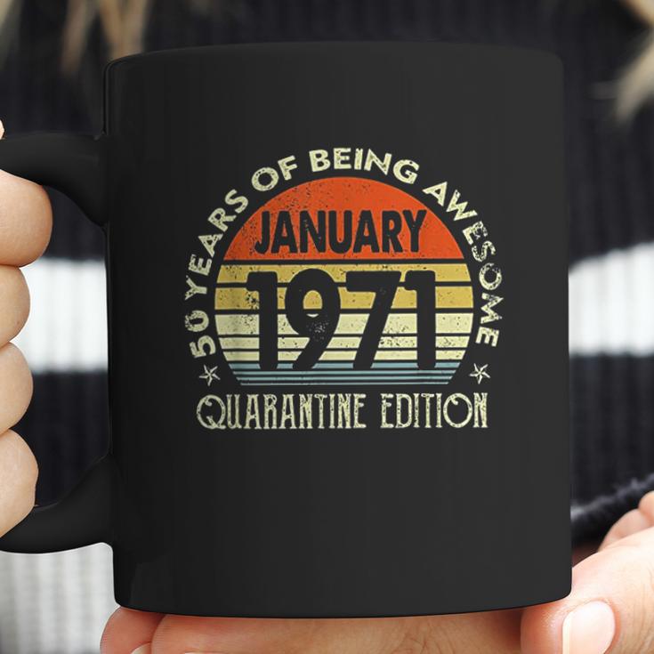 50Th Birthday Gift 50 Years Old Retro Vintage January 1971 Coffee Mug