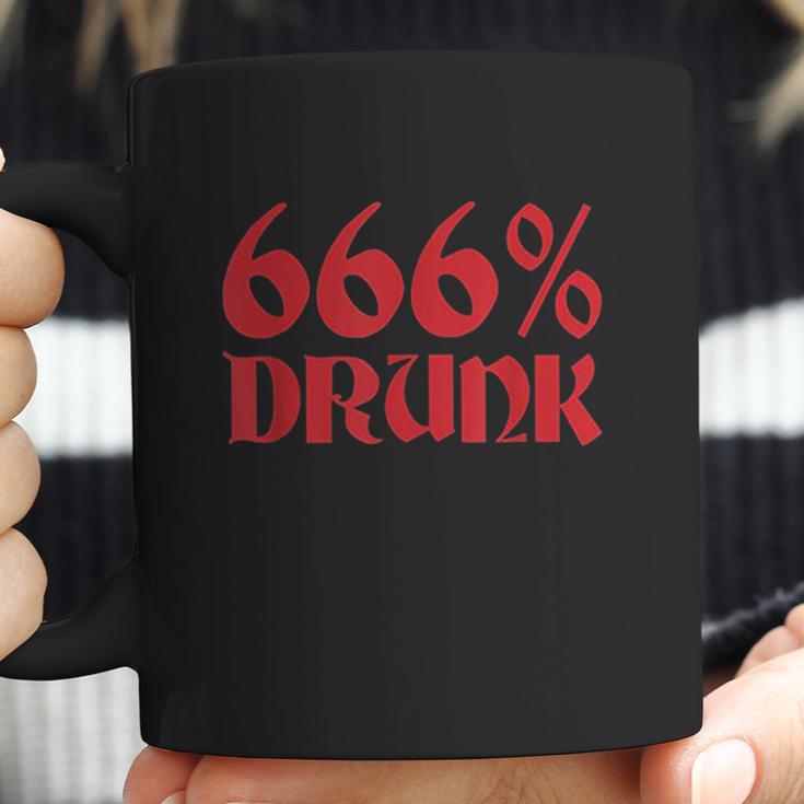 666 Percent Drunk Satanism Death Coffee Mug