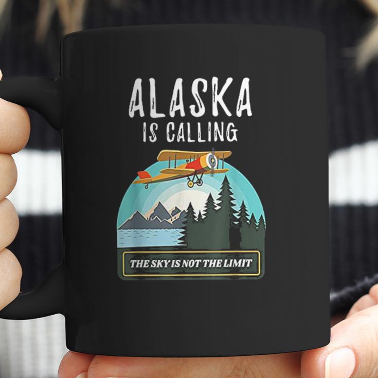 Alaska Mountain Retro Vintage Plane Bush Flying Coffee Mug