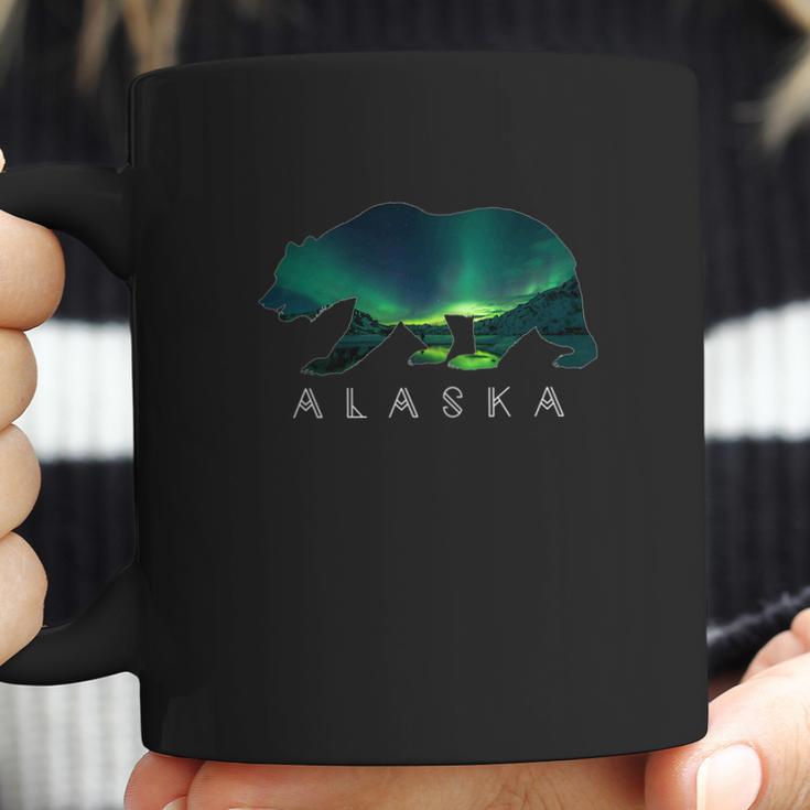 Alaskan Bear With Aurora Borealis Icy Mountain Tee Coffee Mug