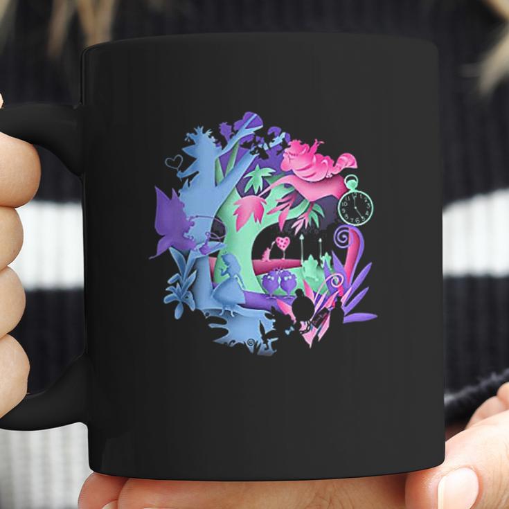 Alice In Wonderland Neon Forest Silhouette Coffee Mug