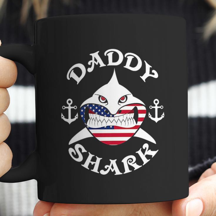 American Daddy Shark Under The Water Coffee Mug