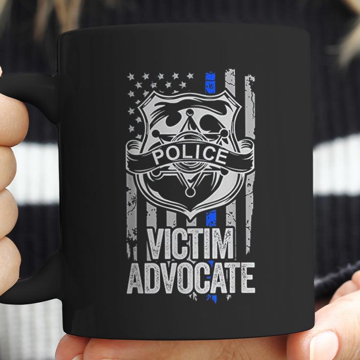 American Flag Blue Thin Line Apparel Advocate Police Coffee Mug