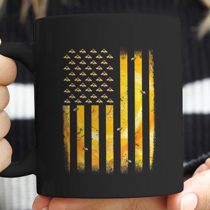 American Flag Honey Bee Honeycomb Beekeeper Beekeeping Coffee Mug