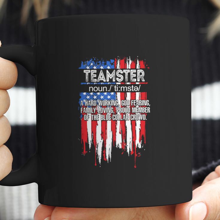 American Flag Teamster Definition Funny Fathers Day Graphic Design Printed Casual Daily Basic Coffee Mug