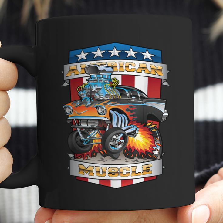 American Pride Classic Fifties Muscle Car Hot Rod Cartoon Coffee Mug