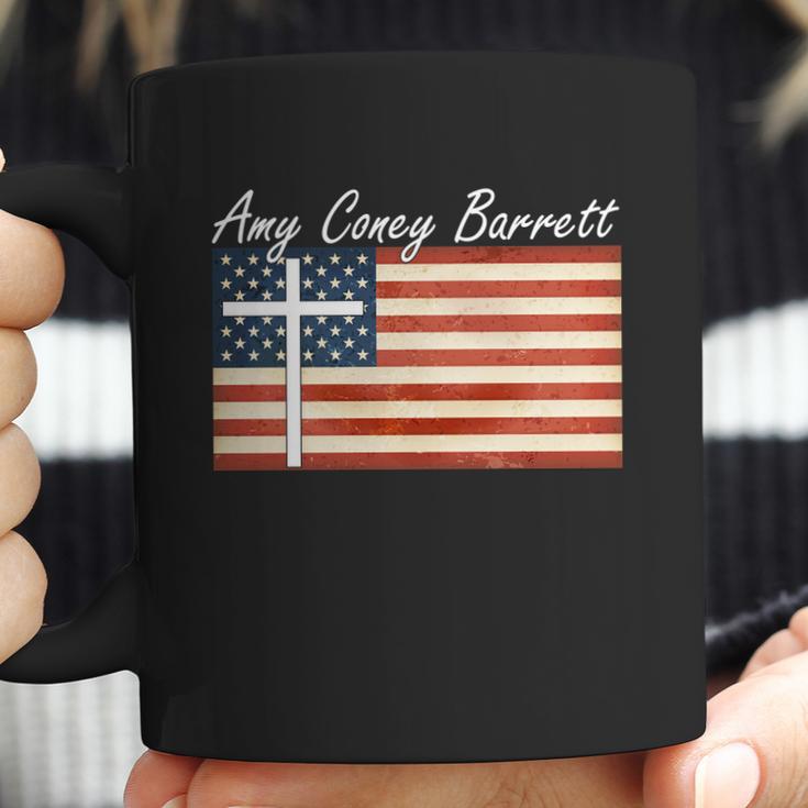 Amy Coney Barrett Christian Vintage Us Flag Coffee Mug