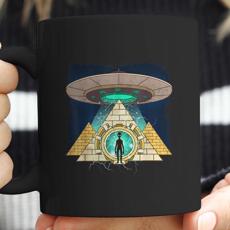 Ancient Astronaut Egyptian Pyramid Alien Conspiracy Theory Coffee Mug