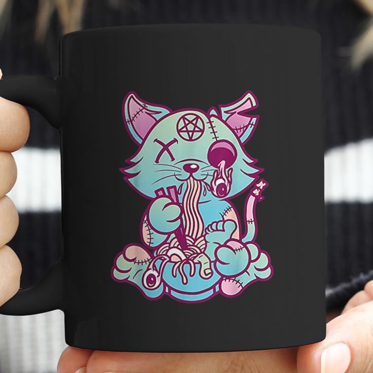 Anime Aesthetic Pastel Goth Ramen Noodle Cat Gifts Coffee Mug