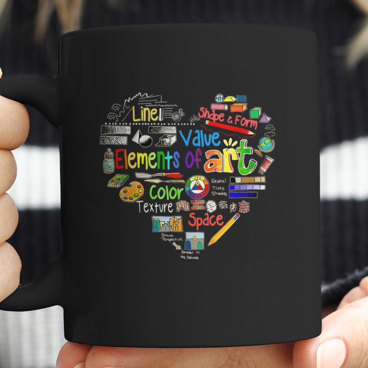 Artist Elements Of Art Heart Shape Colorful Painter Coffee Mug