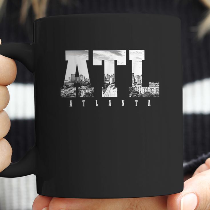 Atl Atlanta Skyline Pride Black And White Coffee Mug