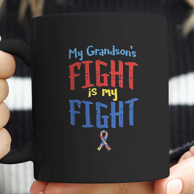 Autism Awareness Autistic Grandsons Fight Grandparent Coffee Mug