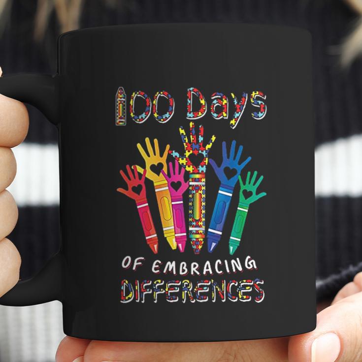 Autism Awareness Embrace Differences 100 Days Of School Iep Coffee Mug