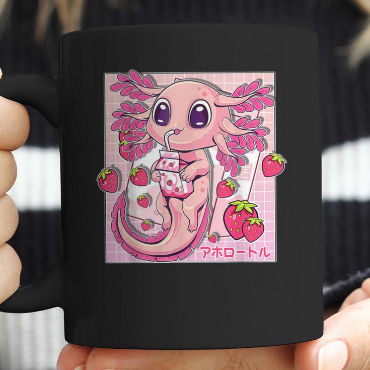 Axolotl Pastel Goth Strawberry Milk Shake Anime Aesthetic V3 Men Women T-Shirt Graphic Print Casual Unisex Tee Coffee Mug