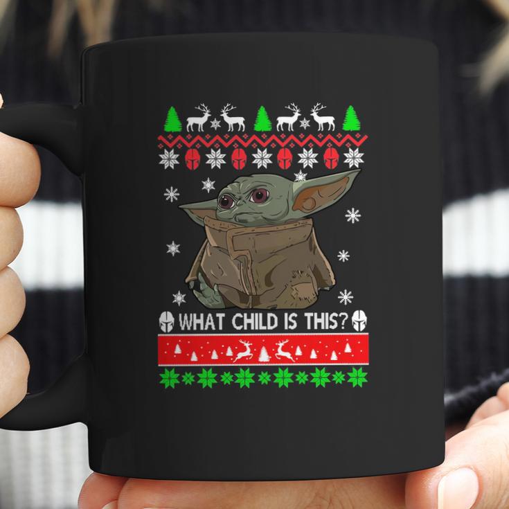 Baby Yoda What Child Is This Ugly Christmas Shirt Coffee Mug