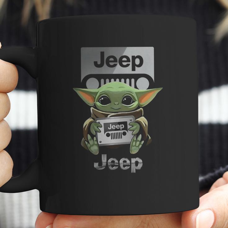 Baby Yoda Hug Jeep Coffee Mug