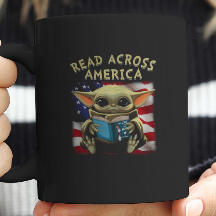 Baby Yoda Read Across America Flag Coffee Mug