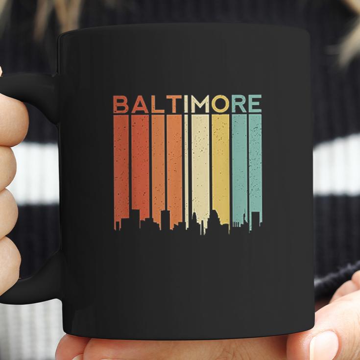 Baltimore Maryland Vintage Retro City Urban Skyline Seaport Coffee Mug