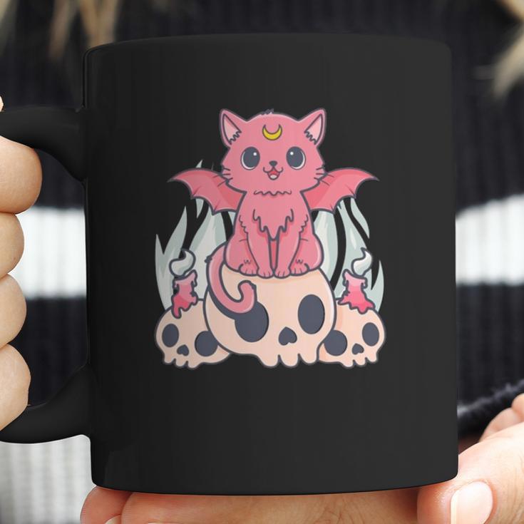 Bat Cat Kawaii Pastel Goth Cute Skulls Gift Cat Lover Coffee Mug