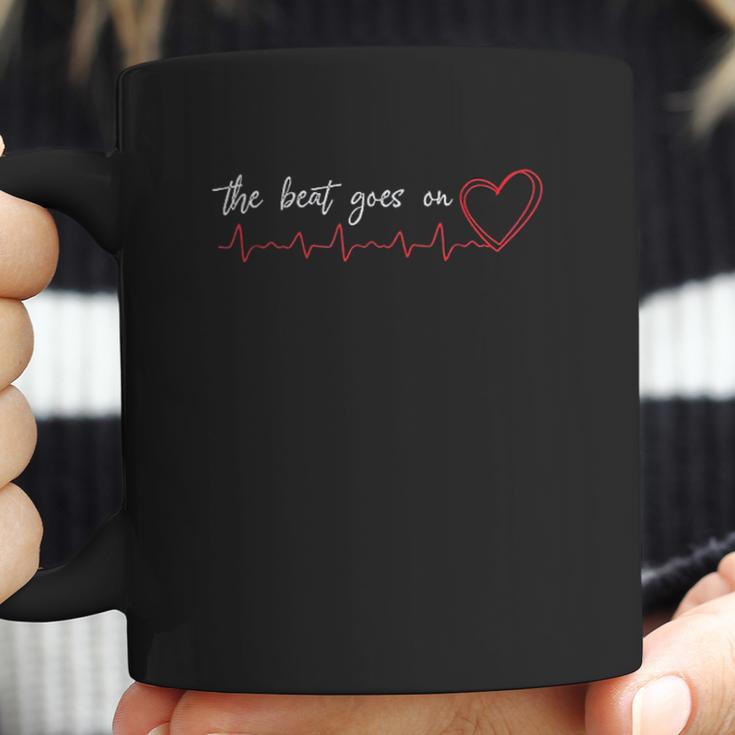 The Beat Goes On Heart Attack Survivor Warrior Coffee Mug