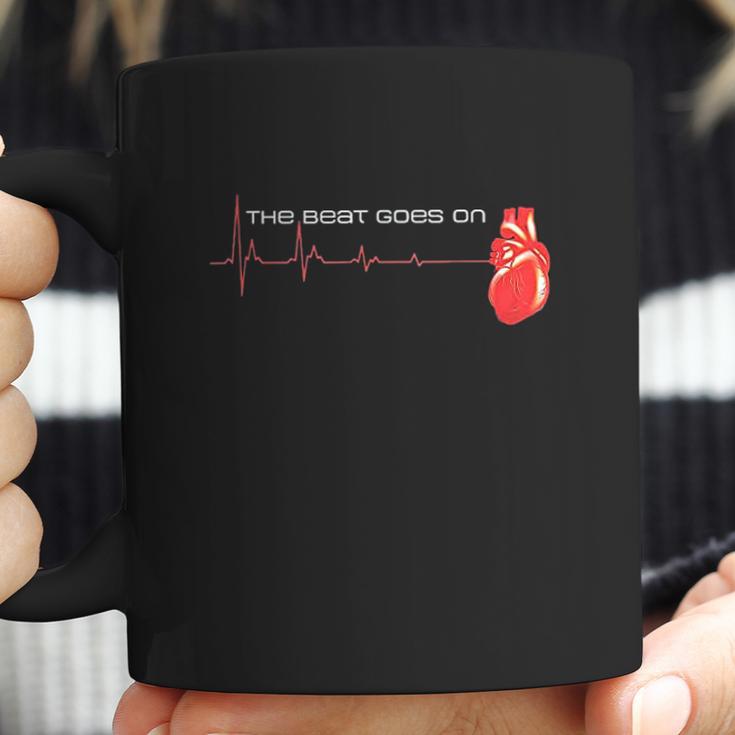 The Beat Goes On Open Heart Surgery Recovery Survivor Coffee Mug