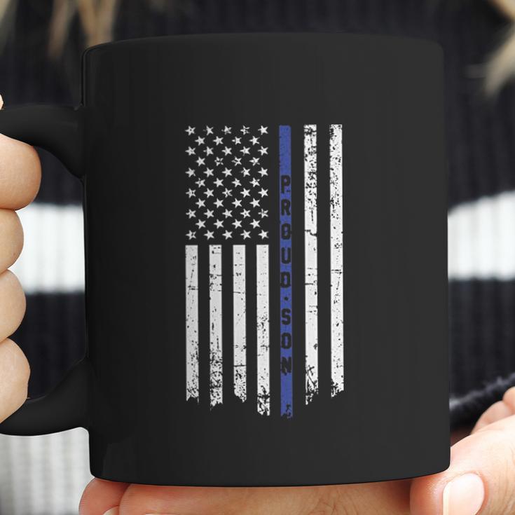 Big Boys Proud Son Thin Blue Line Flag Youth Coffee Mug