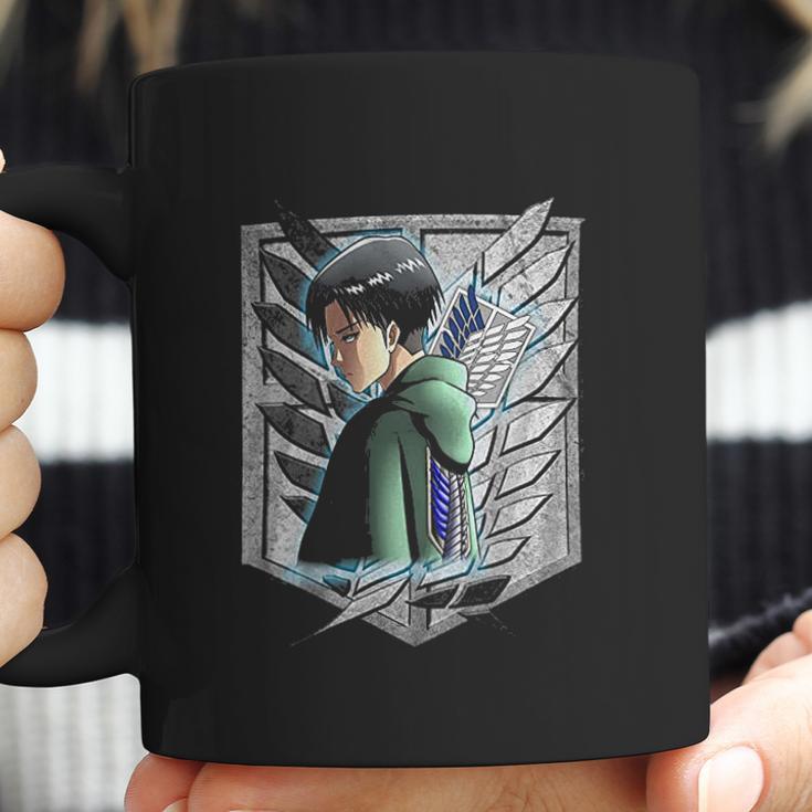 Black Haired Male Anime Character Eren Yeager Mikasa Ackerman Attack On Titan Coffee Mug