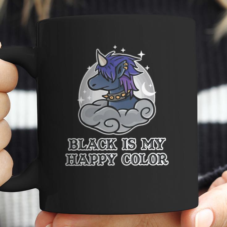 Black Is My Happy Color Kawaii Pastel Goth Gothic Unicorn Coffee Mug