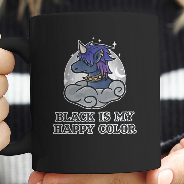 Black Is My Happy Color Kawaii Pastel Goth Gothic Unicorn Coffee Mug