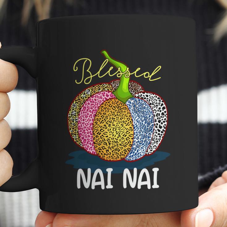 Blessed Nai Nai Pumpkin Leopard Art Grandma Gift Thanksgivin Gift Coffee Mug