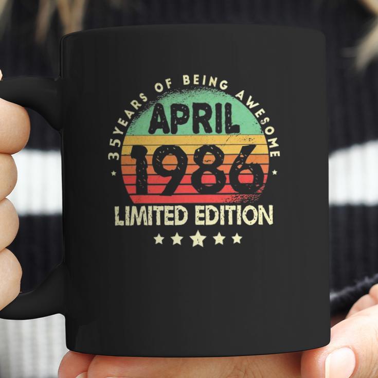 Born In April 1986 Vintage Limited Edition 35Th Birthday Coffee Mug