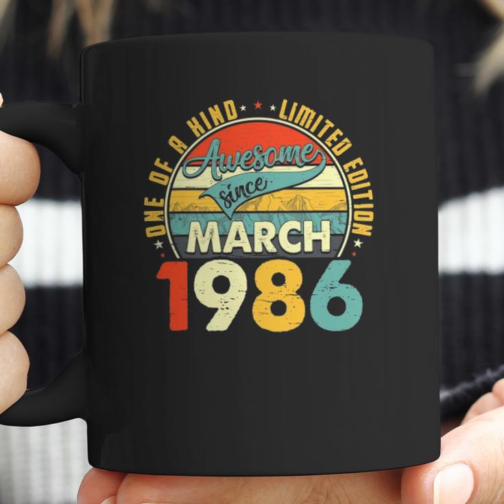 Born In March 1986 36Th Birthday Gift Retro 36 Years Old Coffee Mug