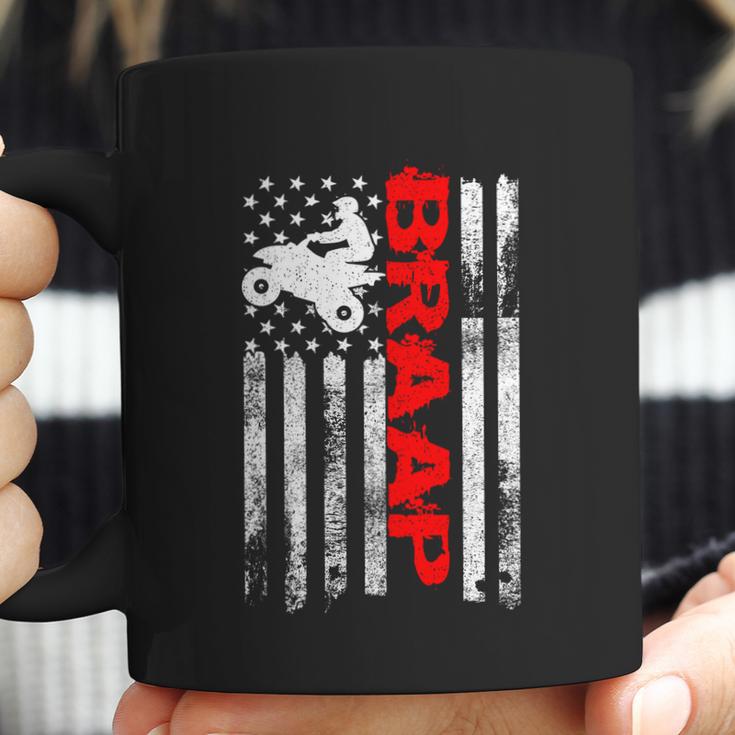 Braap Vintage Usa American Flag Quad Bike Atv Gift Funny Gift Graphic Design Printed Casual Daily Basic Coffee Mug