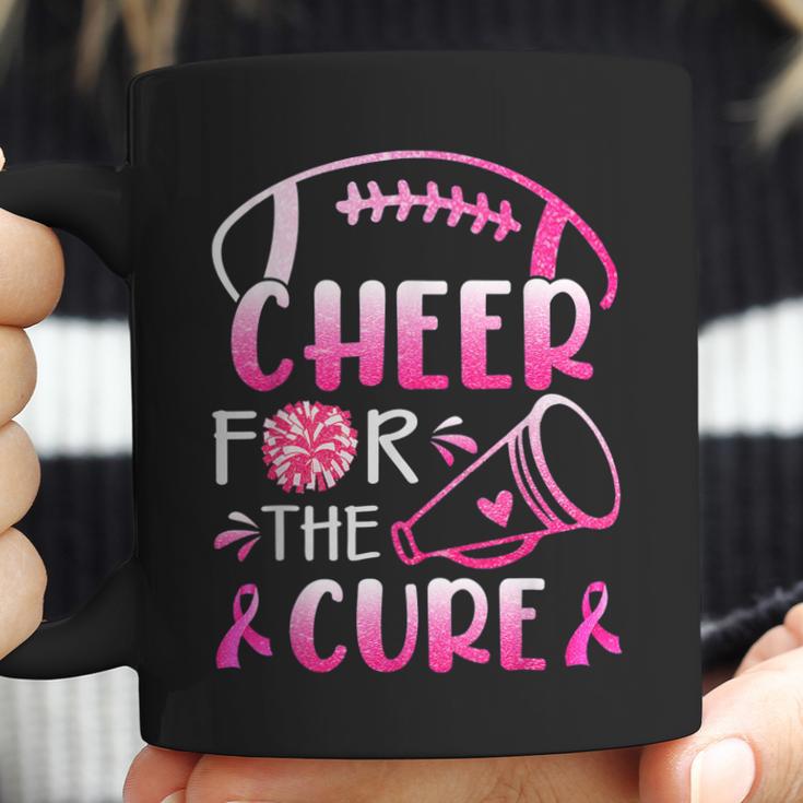 Breast Cancer Awareness Cheer For The Cure V3 Men Women T-Shirt Graphic Print Casual Unisex Tee Coffee Mug