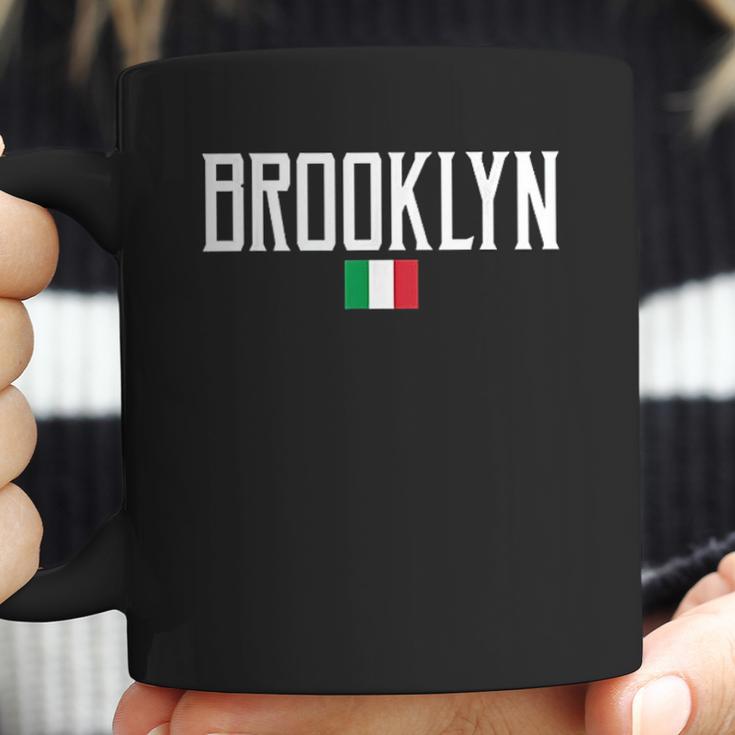 Brooklyn Italian Flag Vintage White Coffee Mug