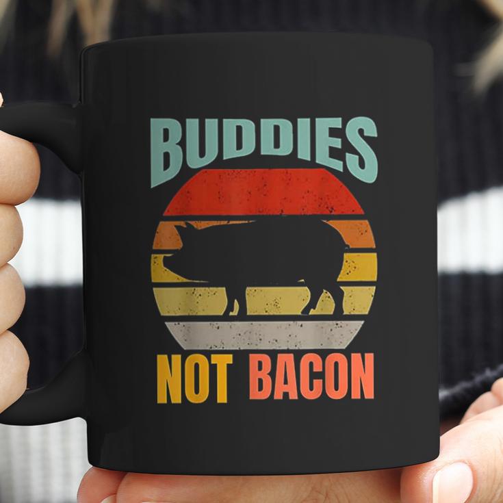 Buddies Not Bacon Cute Funny Pig Vegan Vintage Piggy Gift Coffee Mug